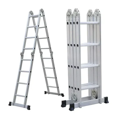 Heavy Duty 4 x 4 Foldable 16 Steps Multipurpose Ladder With 1 Year Warranty